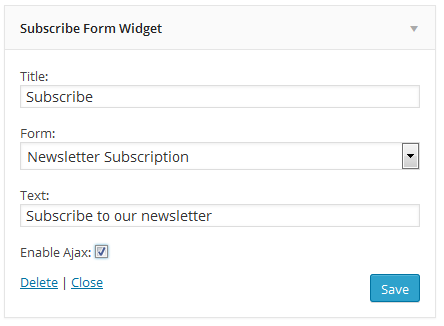 Subscription Widget