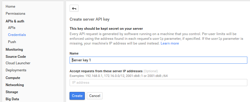 Google API Setup Step 12