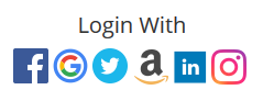 Login Using Only Social Icons
